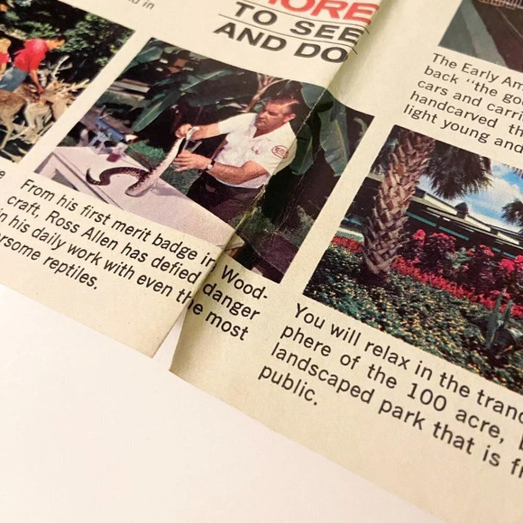 Vintage 1965 Florida Silver Springs Brochure Pamphlet Souvenir with Map - Picture 4 of 13